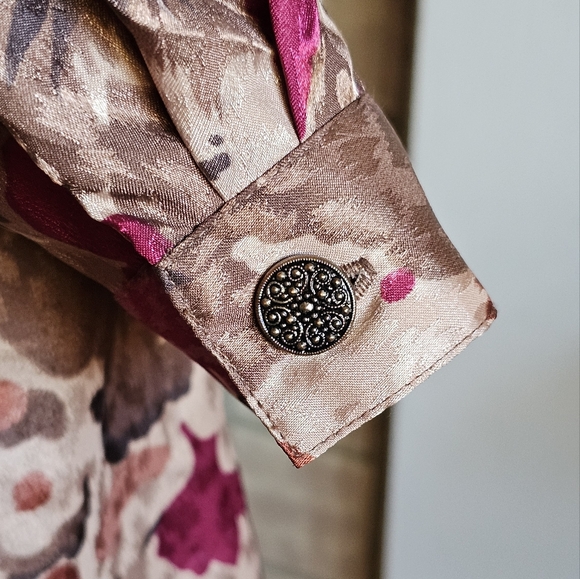 Vintage 80's Jocardi floral print blouse. Size 16. - Picture 8 of 15